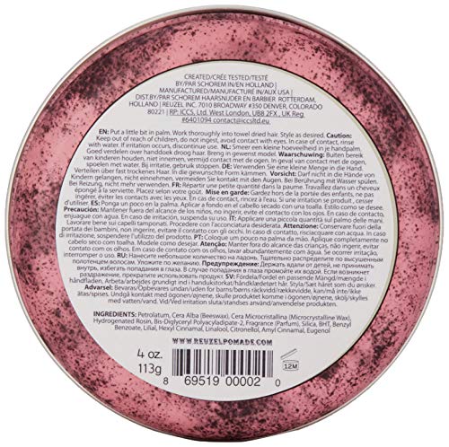 Reuzel Pink Heavy Hold Grease Pomade 113g - Haircare at MyPerfumeShop by Reuzel