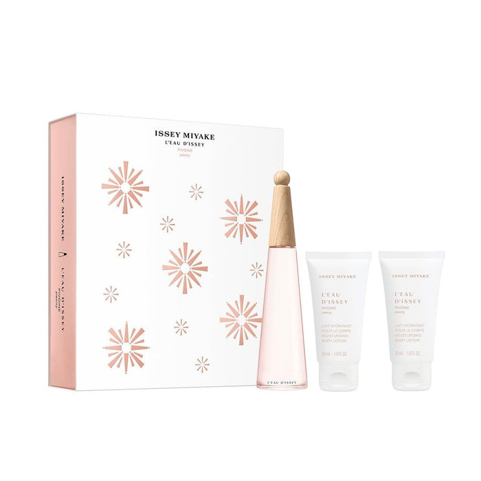 Issey Miyake L'eau D'issey Pivoine 3 Piece Gift Set: Eau de Toilette 50ml - Body Lotion 50ml - Shower Cream 50ml - Gift Set at MyPerfumeShop by Issey Miyake