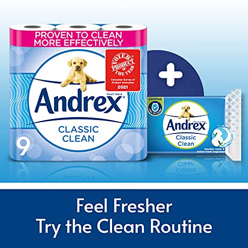 Andrex Classic Clean Toilet Rolls x 9 - Paper Goods at MyPerfumeShop by Andrex