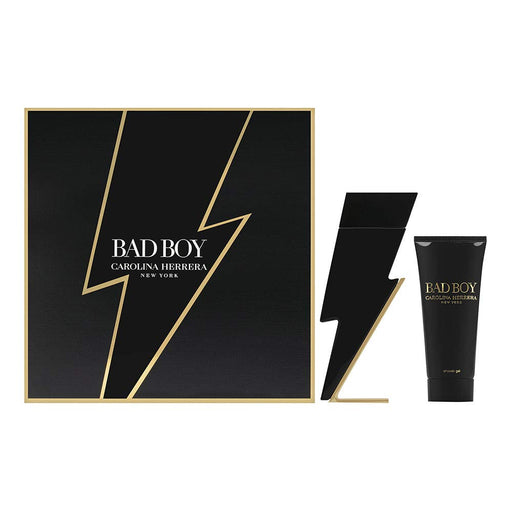 Carolina Herrera Bad Boy 2 Piece Gift Set: Eau De Toilette 100ml - Body Wash 100ml - Fragrance at MyPerfumeShop by Carolina Herrera