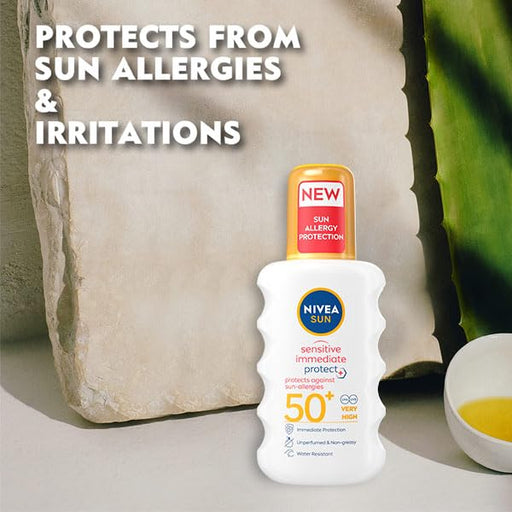 Nivea Sun Sensitive Allergy Protect Spray SPF 50+ - 200ml - Sun Preps at MyPerfumeShop by Nivea Sun