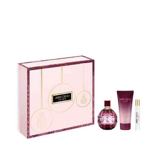 Jimmy Choo Fever Gift Set 100ml EDP + 100ml Body Lotion + 7.5ml EDP - Fragrance at MyPerfumeShop by Jimmy Choo