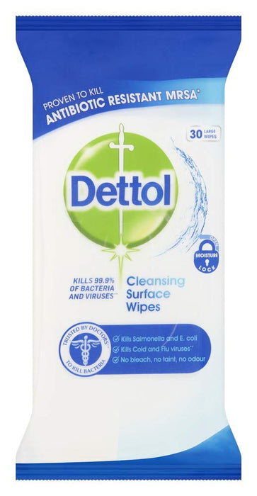 Dettol Cleansing Surface Wipes Large x 30 - Cleaning at MyPerfumeShop by Dettol