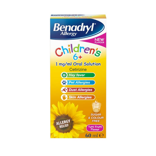 Benadryl Allergy Oral Solution  Childrens 6+ 60ml - Handwash/Soap at MyPerfumeShop by Benadryl