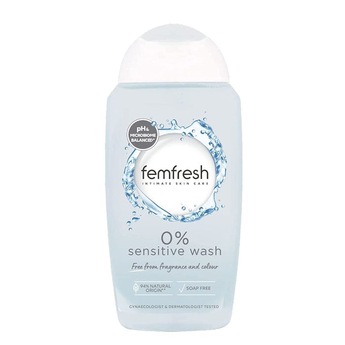 Femfresh Intimate Skin Care Sensitive 0% Intimate Wash - 250ml - Feminine Hygiene at MyPerfumeShop by Femfresh