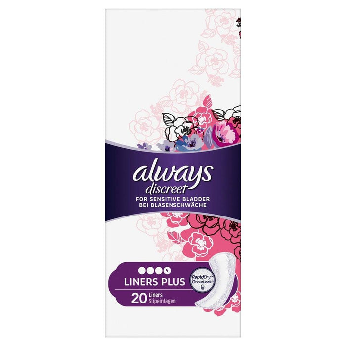 Always Discreet Liner Plus x 20 - Incontinance Pads at MyPerfumeShop by Always