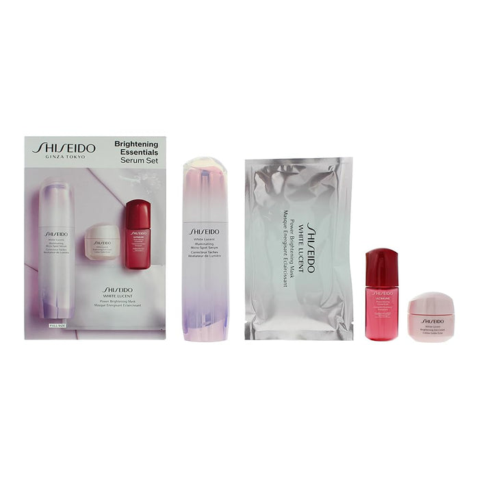 Shiseido Brightening Essentials Eye Gift Set 50ml Gel Cream + 15ml Eye Cream + 15ml Power Infusing Concentrate + Power Brightening Mask - Default Title - Eye Contour Cream at MyPerfumeShop by Shiseido