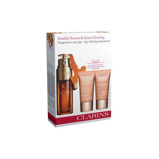 Clarins Double Serum 3 Piece Gift Set: Double Serum 50ml - Extra-Firming Day Cream 15ml - Extra-Firming Night  Cream 15ml - Creams at MyPerfumeShop by Clarins