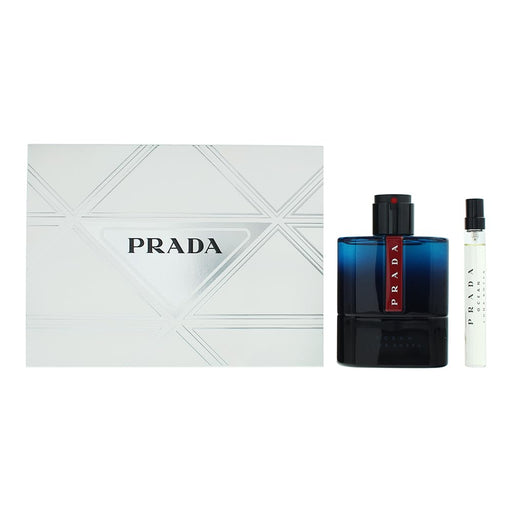 Prada Luna Rossa Ocean 2 Piece Gift Set: Eau De Toilette 100ml - Eau De Toilette 10ml - Bedding Sets at MyPerfumeShop by Prada