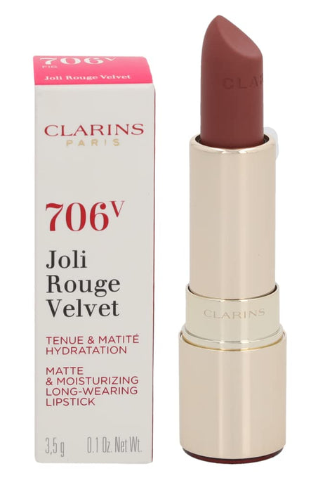 Clarins Joli Rouge Velvet Matte  Moisturizing Long Wear 706V Fig Lipstick 3.5g - Lipstick at MyPerfumeShop by Clarins