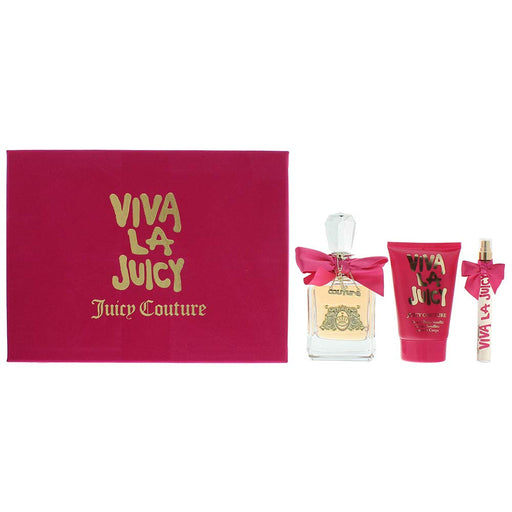 Juicy Couture Viva La Juicy Gift Set 100ml EDP + 125ml Body Souffle + 10ml EDP - Fragrance at MyPerfumeShop by Juicy Couture