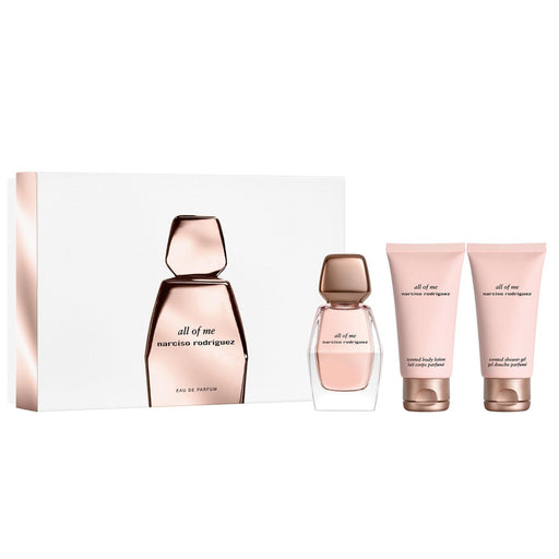 Narciso Rodriguez All Of Me 3 Piece Gift Set: Eau de Parfum 50ml - Body Lotion 50ml - Shower Gel 50ml - Gift Set at MyPerfumeShop by Narciso Rodriguez