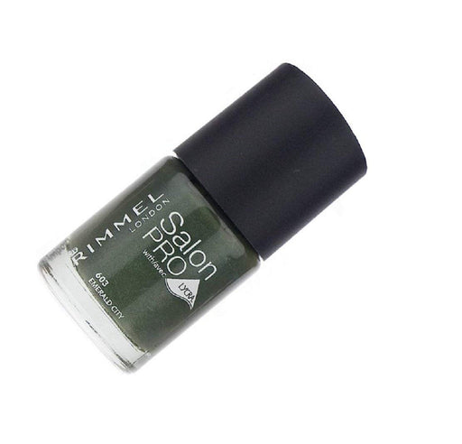 Rimmel Salon Pro With Lycra Nail Polish 12ml - 603 Emerald City - Nail Care at MyPerfumeShop by Rimmel