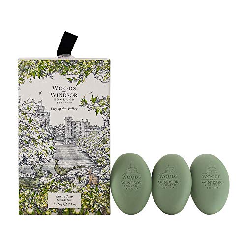 Woods of Windsor Lily of the Valley Soap 3 x 60g - Bath & Shower at MyPerfumeShop by Woods of Windsor