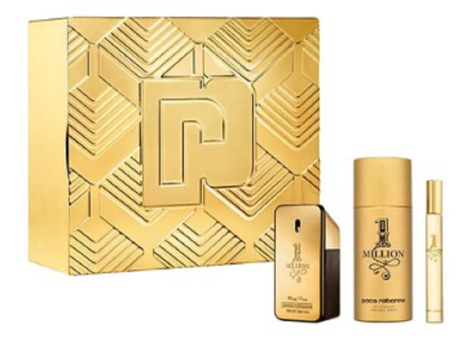 Paco Rabanne One Million 50ml EDT + 150ml Deodorant Spray + 10ml EDT Mini - Personal Fragrance at MyPerfumeShop by Paco Rabanne