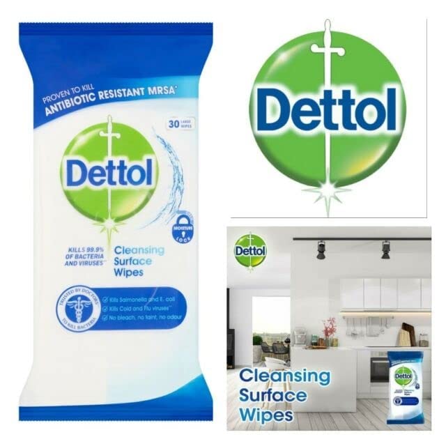 Dettol Cleansing Surface Wipes Large x 30 - Cleaning at MyPerfumeShop by Dettol