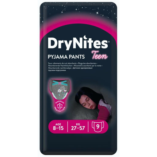 Huggies Drynites Pyjama Pants Carry Pack 8-15 Girl x 9 - Night Time at MyPerfumeShop by Huggies