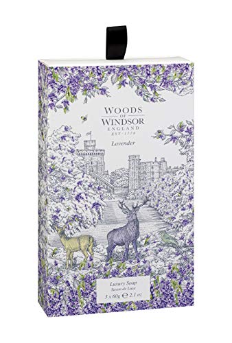 Woods of Windsor Lavender Soap 3 x 60g - Bath & Shower at MyPerfumeShop by Woods of Windsor