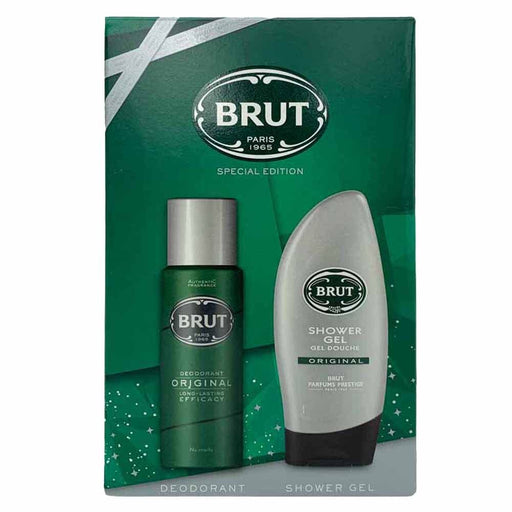 Brut Brut Gift Set 200ml Deodorant Spray + 250ml Shower Gel - Seasonal Gift at MyPerfumeShop by Brut