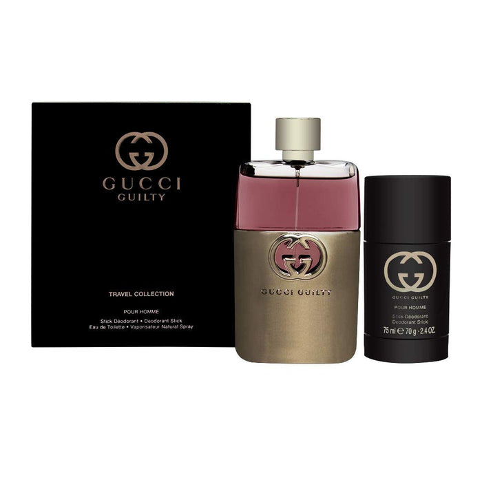 Gucci Guilty Pour Homme Gift Set 90ml EDT + 75ml Deodorant Stick - Fragrance at MyPerfumeShop by Gucci