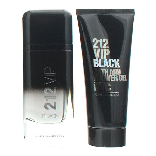 Carolina Herrera 212 Vip Black 2 Piece Gift Set: Eau De Parfum 100ml - Shower Gel 100ml - Gift Set at MyPerfumeShop by Carolina Herrera