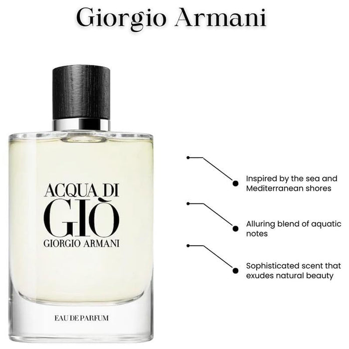 Giorgio Armani Acqua di Giò Eau de Parfum 125ml Refillable Spray - Eau De Parfum at MyPerfumeShop by Giorgio Armani