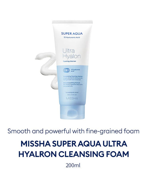 Missha Super Aqua Ultra Hyalron Foaming Cleanser 200ml - Face Mask at MyPerfumeShop by Missha