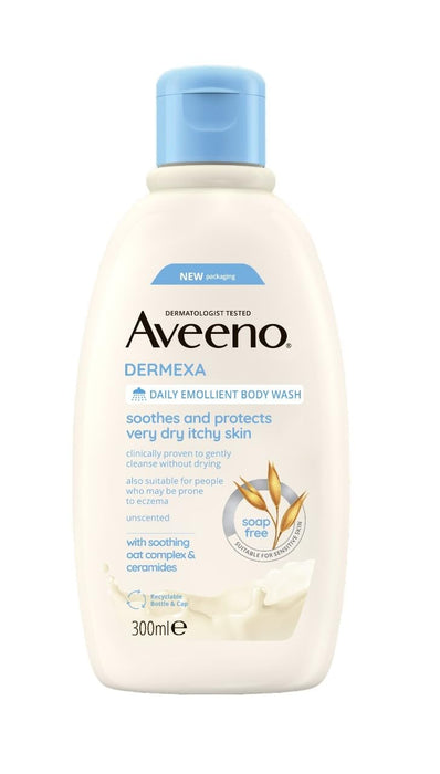 Aveeno Dermexa Daily Emollient Body Wash - 300ml - Bath & Shower at MyPerfumeShop by Aveeno