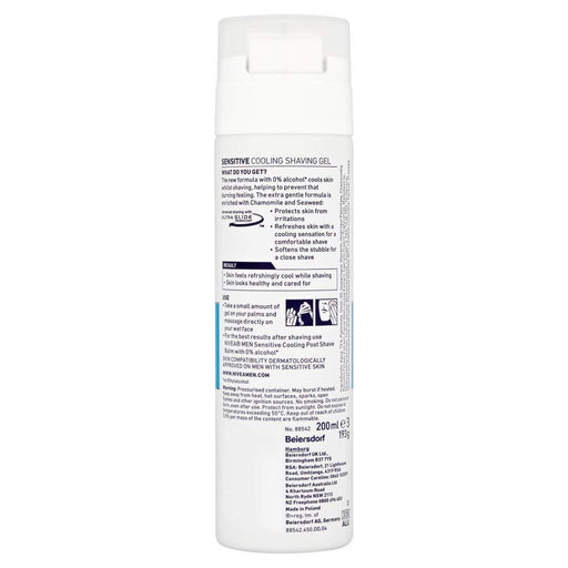 Nivea Men Sensitive Cooling Shaving Gel  - 200ml - After Shave Products at MyPerfumeShop by Nivea