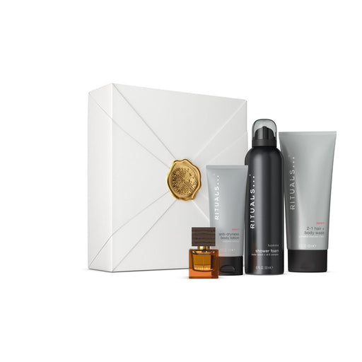 Rituals Homme Invigorating Routine Gift Set 15ml L'Essentiel EDP Spray + 200ml Foaming Shower Gel + 200ml Sport 2-in1 Shampoo & Body Wash + 70ml Sport Anti-Dryness Body Lotion - Fragrance at MyPerfumeShop by Rituals