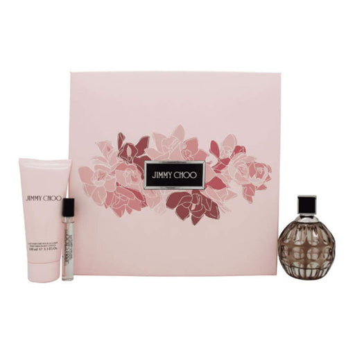 Jimmy Choo Jimmy Choo Gift Set 100ml EDP + 100ml Body Lotion + 7.5ml EDP - Fragrance at MyPerfumeShop by Jimmy Choo