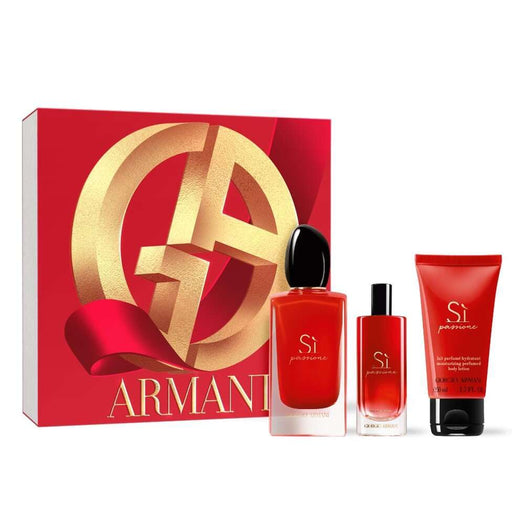 Giorgio Armani Si Passione Gift Set 100ml EDP + 15ml EDP + 50ml Body Lotion - For Her at MyPerfumeShop by Giorgio Armani