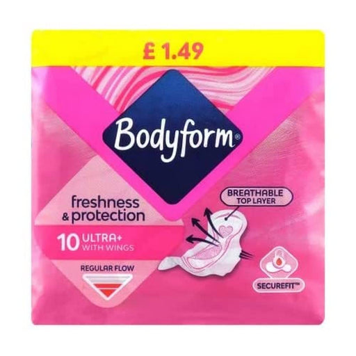 Bodyform Ultra Normal Wings PMP x 10 - Sanitary Towels at MyPerfumeShop by Bodyform