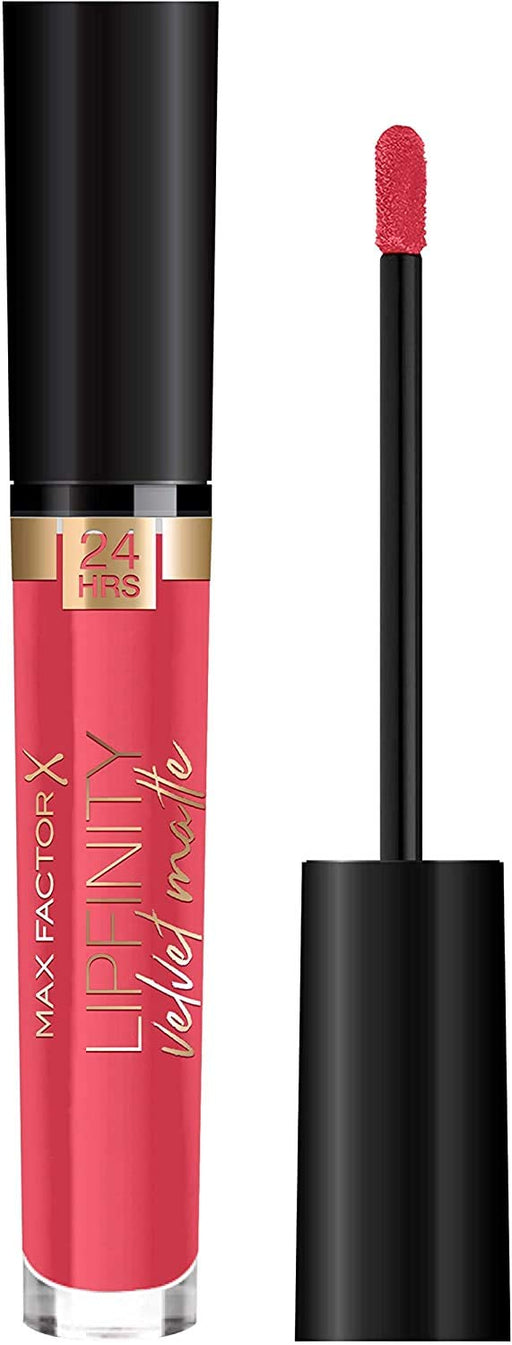 Max Factor Lipfinity Velvet Matte Liquid Lipstick 4ml - 025 Red Luxury - Cosmetics at MyPerfumeShop by Max Factor