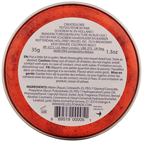 Reuzel Red Water Soluble High Sheen Pomade 35g - Haircare at MyPerfumeShop by Reuzel