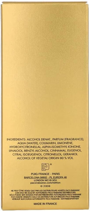 Paco Rabanne 1 Million 100ml Eau de Toilette (EDT) - Fragrance at MyPerfumeShop by Paco Rabanne