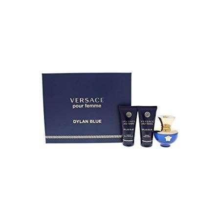 Versace Pour Femme Dylan Blue Gift Set 50ml EDP + 50ml Body Lotion + 50ml Shower Gel - Fragrance at MyPerfumeShop by Versace