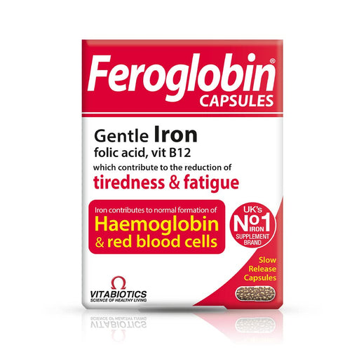 Vitabiotics Feroglobin B12 Slow Release 30 Capsules - Energy & Mind at MyPerfumeShop by Feroglobin