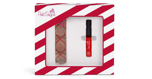 Aquolina Pink Sugar Red Velvet Gift Set 50ml EDT + 8.5ml Lip Gloss - Red - Beauty at MyPerfumeShop by Aquolina