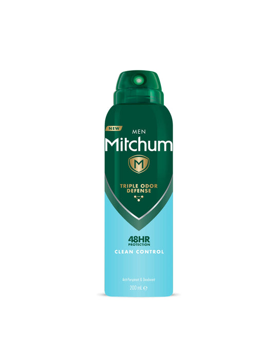 Mitchum Men Triple Odor Defense Clean Control 48HR Protection Deodorant Spray 200ml - Bath & Body at MyPerfumeShop by Mitchum