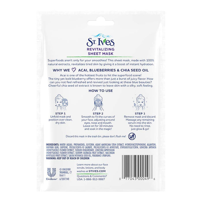 St. Ives Glowing Apricot Sheet Mask 23ml - 1 Sheet - Masks & Peels at MyPerfumeShop by St. Ives