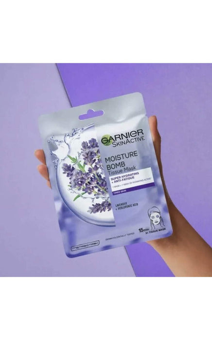 Garnier SkinActive Moisture Bomb Lavender Tissue Mask - Regime Skin Care at MyPerfumeShop by Garnier