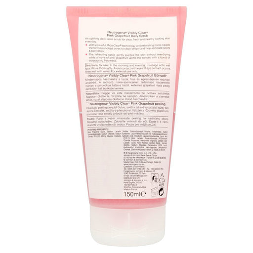 Neutrogena Visibly Clear Pink Grapefruit Daily Scrub - 150ml - Regime Skin Care at MyPerfumeShop by Neutrogena