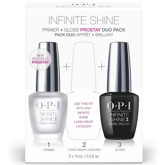 OPI Infinite Shine ProStay Gift Set 15ml Primer Base Coat + 15ml Gloss Top Coat - Cosmetics at MyPerfumeShop by OPI