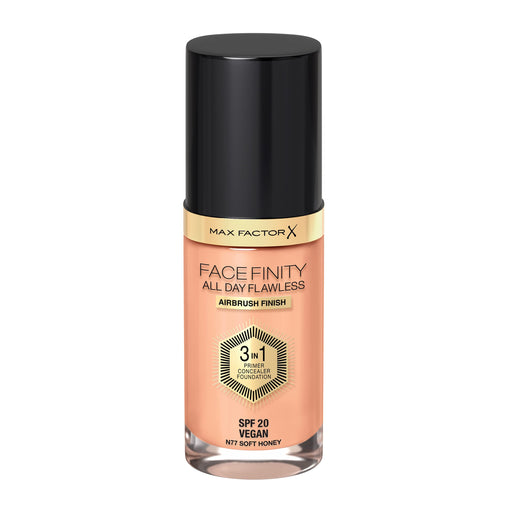 Max Factor Facefinity All Day Flawless 3 in 1 Foundation SPF20 30ml - 77 Soft Honey - Foundation at MyPerfumeShop by Max Factor