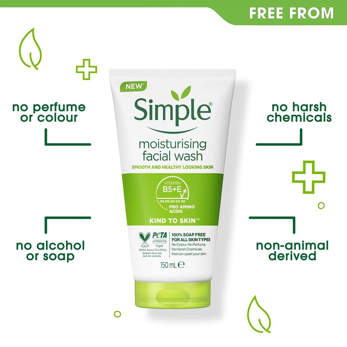 Simple Wash Moisturising Foaming - 150ml - Regime Skin Care at MyPerfumeShop by Simple