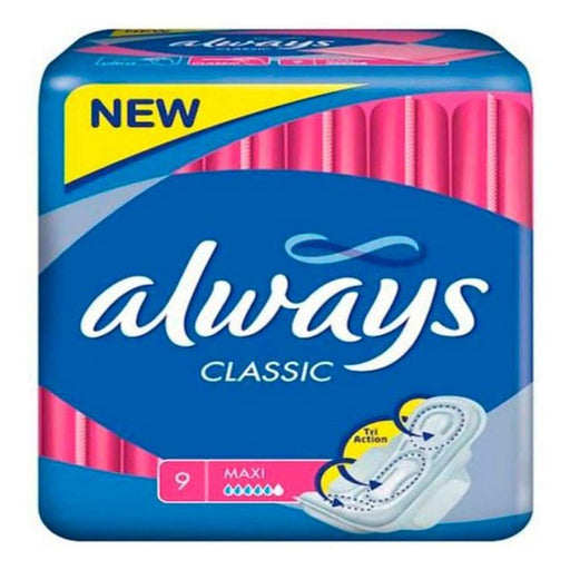 Always Maxi Classic Long Plus Pads 16 Pack x 9 - Sanitary Towels at MyPerfumeShop by Always