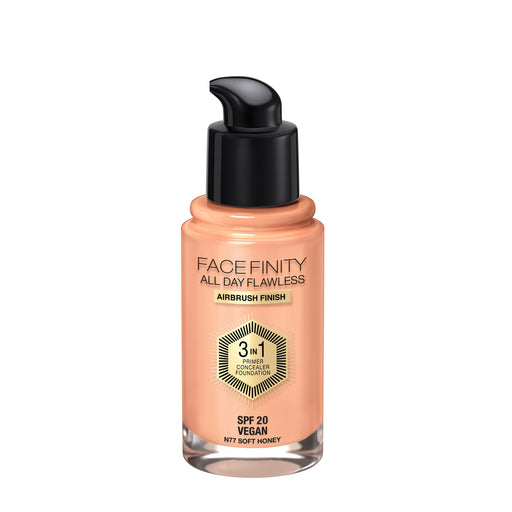 Max Factor Facefinity All Day Flawless 3 in 1 Foundation SPF20 30ml - 77 Soft Honey - Foundation at MyPerfumeShop by Max Factor