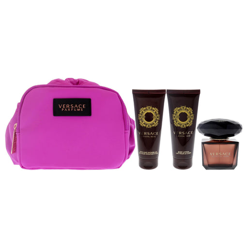 Versace Crystal Noir Gift Set 90ml EDT + 100ml Body Lotion + 100ml Shower Gel + Bag - Fragrance at MyPerfumeShop by Versace