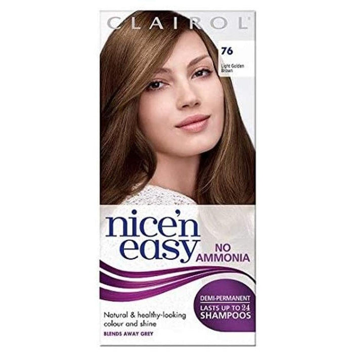 Nice & Easy Lasting Colour Non Permanent 76 Light Gold Brown - Colourants at MyPerfumeShop by Clairol